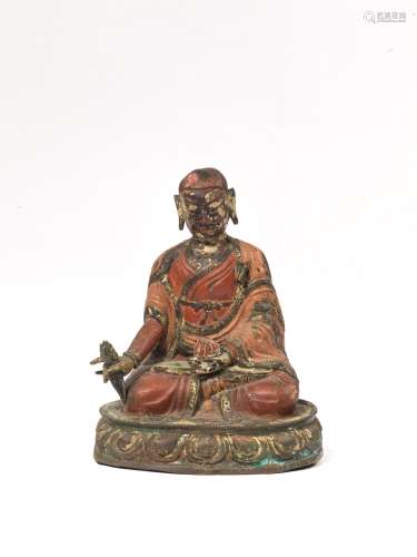 健陀罗铜像，西藏，十八世纪