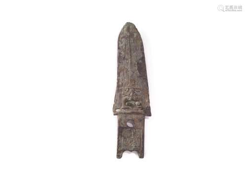 青铜剑矛刀片，中国，商代