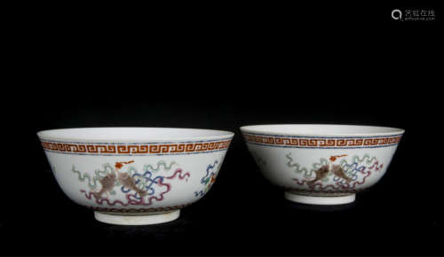 A Pair of Chinese Porcelain Bowls