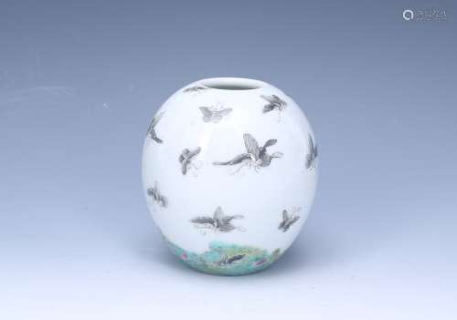 A Chinese Porcelain Water Pot with Butterfly Pattern