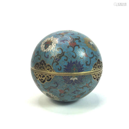A Chinese Cloisonné Hand Warmer