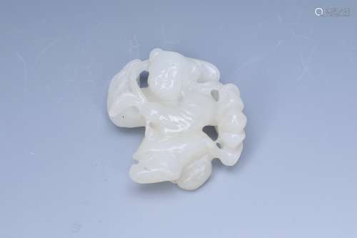 A Chinese Craved Jade Figure of Boy