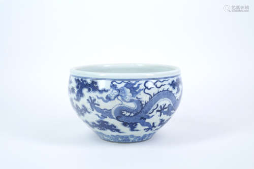 A Chinese Blue and White Porcelain Water Pot 
