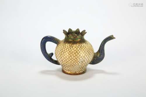 A Chinese Cloisonné Tea Pot