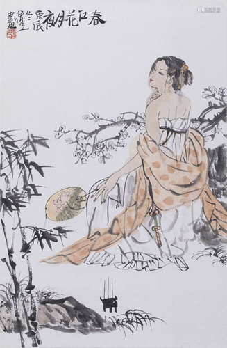 顾迎庆（b.1959）  春江花月夜设色纸本镜片