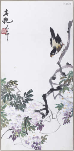 张人希（1918-2008）  春艳图设色纸本镜片