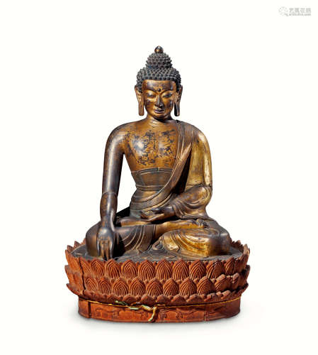 18世纪 铜漆金释迦牟尼佛坐像