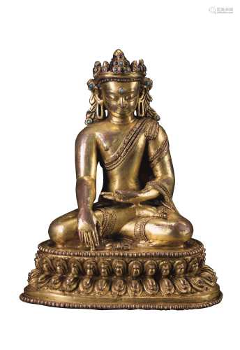 14世纪 尼泊尔宝冠释迦牟尼