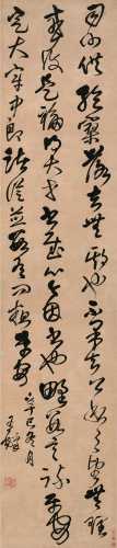 王铎 辛巳（1641）年作 草书《司州帖》 立轴 纸本