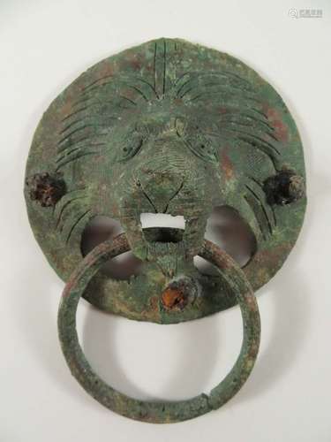 Ancient Roman Bronze Lion Door Handle