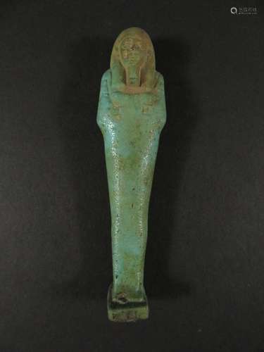 Egyptian Ushabti Shabti (1 of 5) Green Faience