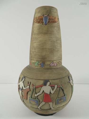 Julius Dressler Egyptian Revival Austrian Vase