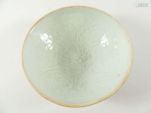 Chinese Qingbai Molded Bowl Flowers