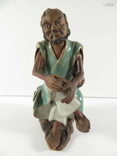 Chinese or Japanese Polychrome Glazed Figure