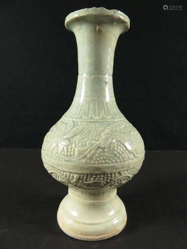 Chinese Qingbai Molded Floral Vase