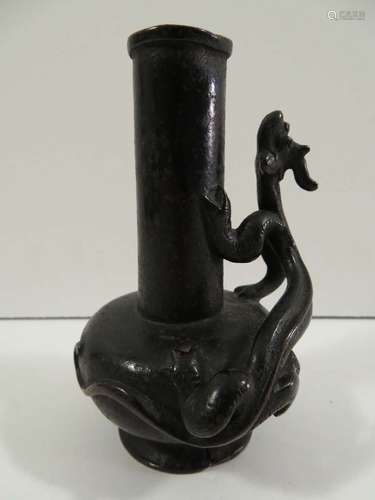 Chinese Bronze Vase Chilong