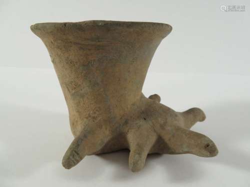 Ancient Pottery Small Vase Root Form Base