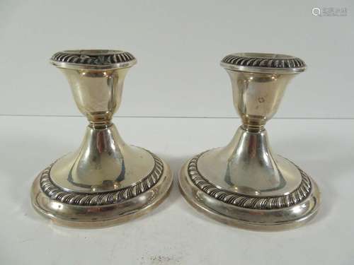 Sterling Silver Gorham  Pr Weighted Candlesticks