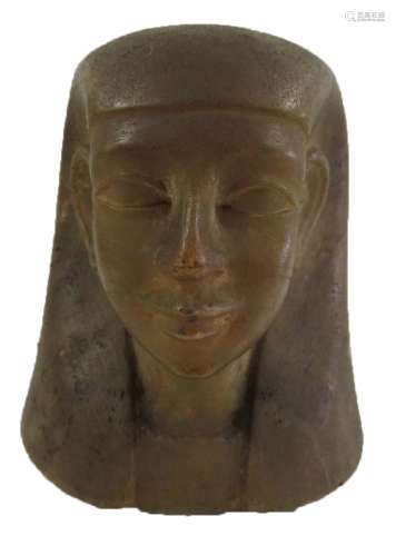 Ancient Egyptian Alabaster Canopic Jar Lid Imsety