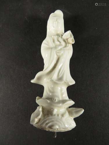 Chinese Blanc de Chine Guanyin Finial