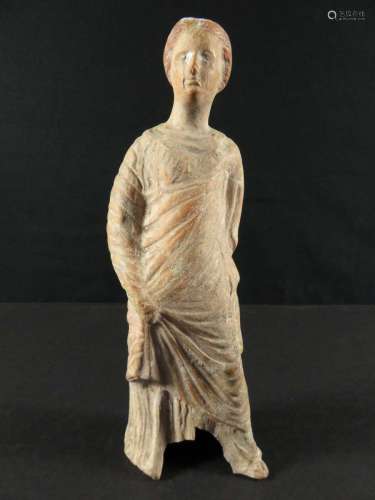 Ancient Greek Terracotta Standing Female Figure