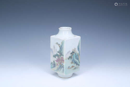 A Chinese Porcelain Square Vase