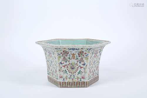 A Chinese Famille-Rose Porcelain Planter