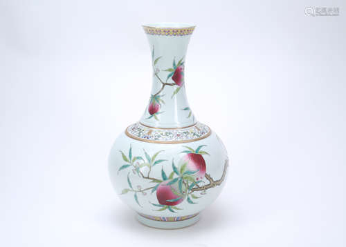 A Chinese Famille-Rose Porcelain Vase