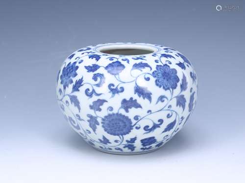 A Chinese Blue and White Porcelain Water Pot