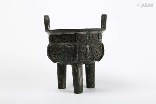 A Chinese Bronze TriPod Censer