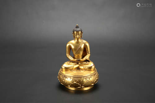 A Chinese Gilt Bronze Buddha