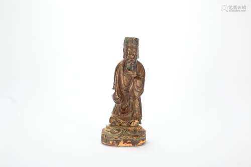 A Chinese Carved Wood Figure