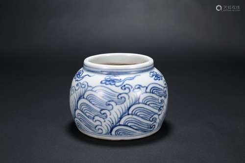 A Chinese Blue and White Porcelain Jar