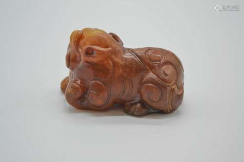 Chinese Carved Jade Beast