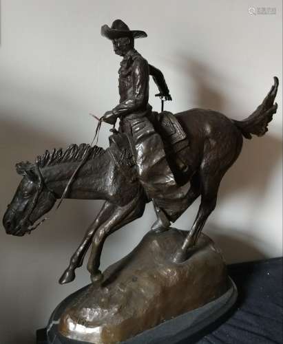Bronze Cowboy after Frederick Remington Arizona