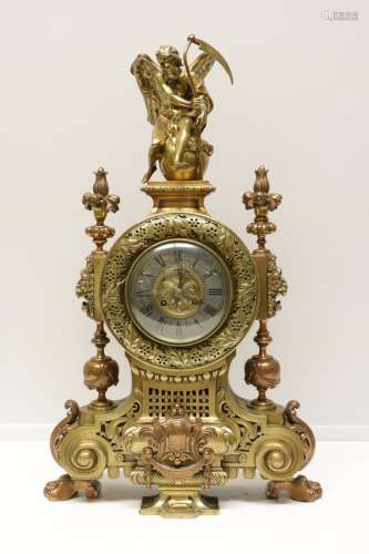Super Large Bronze Deniere Aporis Clock, France