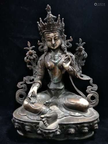 Chinese Gilt Bronze Seating Buddha