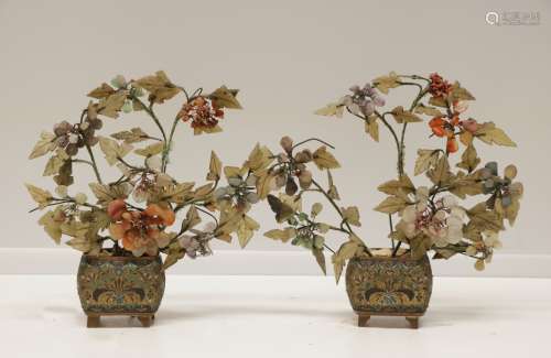 Pair of Chinese Bronze Planters