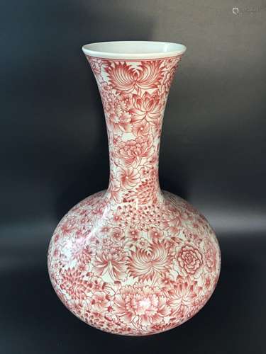 Chinese Iron Red Porcelain Vase