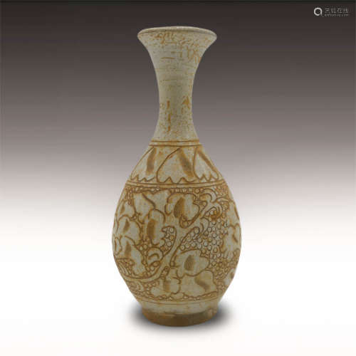 Chinese Celadon Glazed White Ceramic Vase