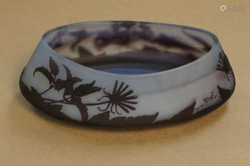 Gulle Art Glass Bowl, Marked Original