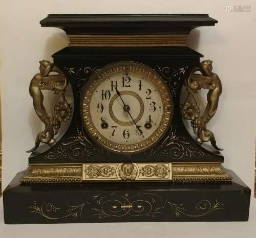 Ansonia New York Mantel clock with Bronze cherubs