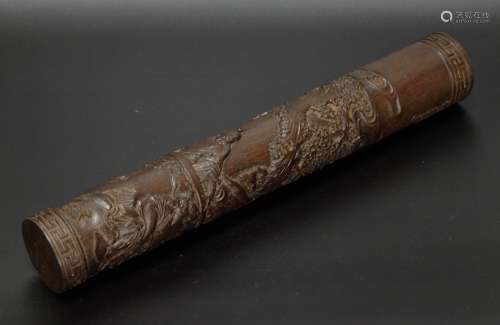 Chinese Hardwood Carved Incense Holder