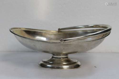 Russian 19th C. Silver Basket, Marked