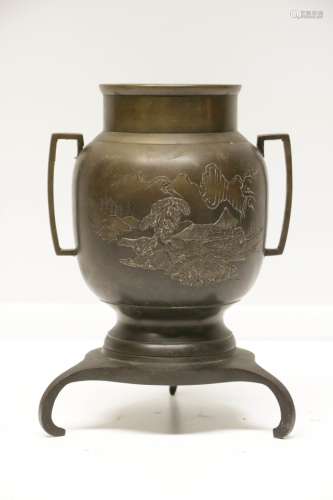 Chinese Bronze Tripod Vase