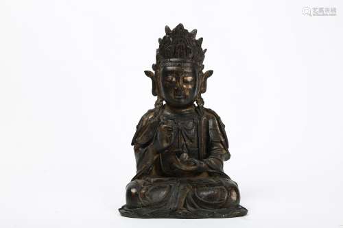Chinese bronze Guanyin, Ming Dynasty.
