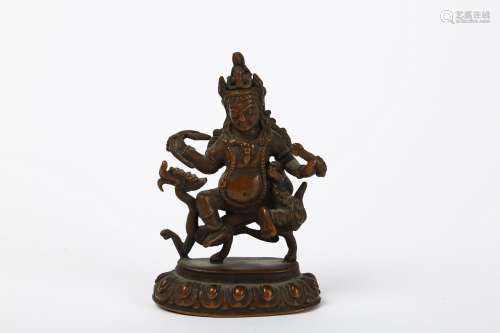 Chinese bronze buddha, 18th Century.