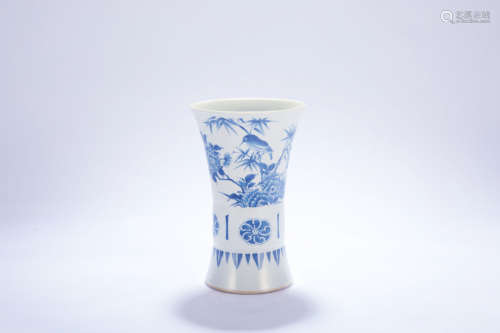 Chinese blue and white porcelain vase, possibly