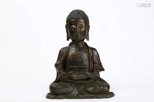 Chinese bronze buddha, Ming Dynasty.