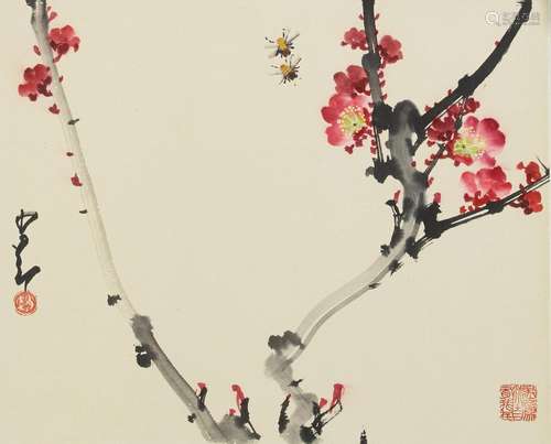 ZHAO SHAO’ANG (1905-1998)Two Paintings of Birds and Flowers